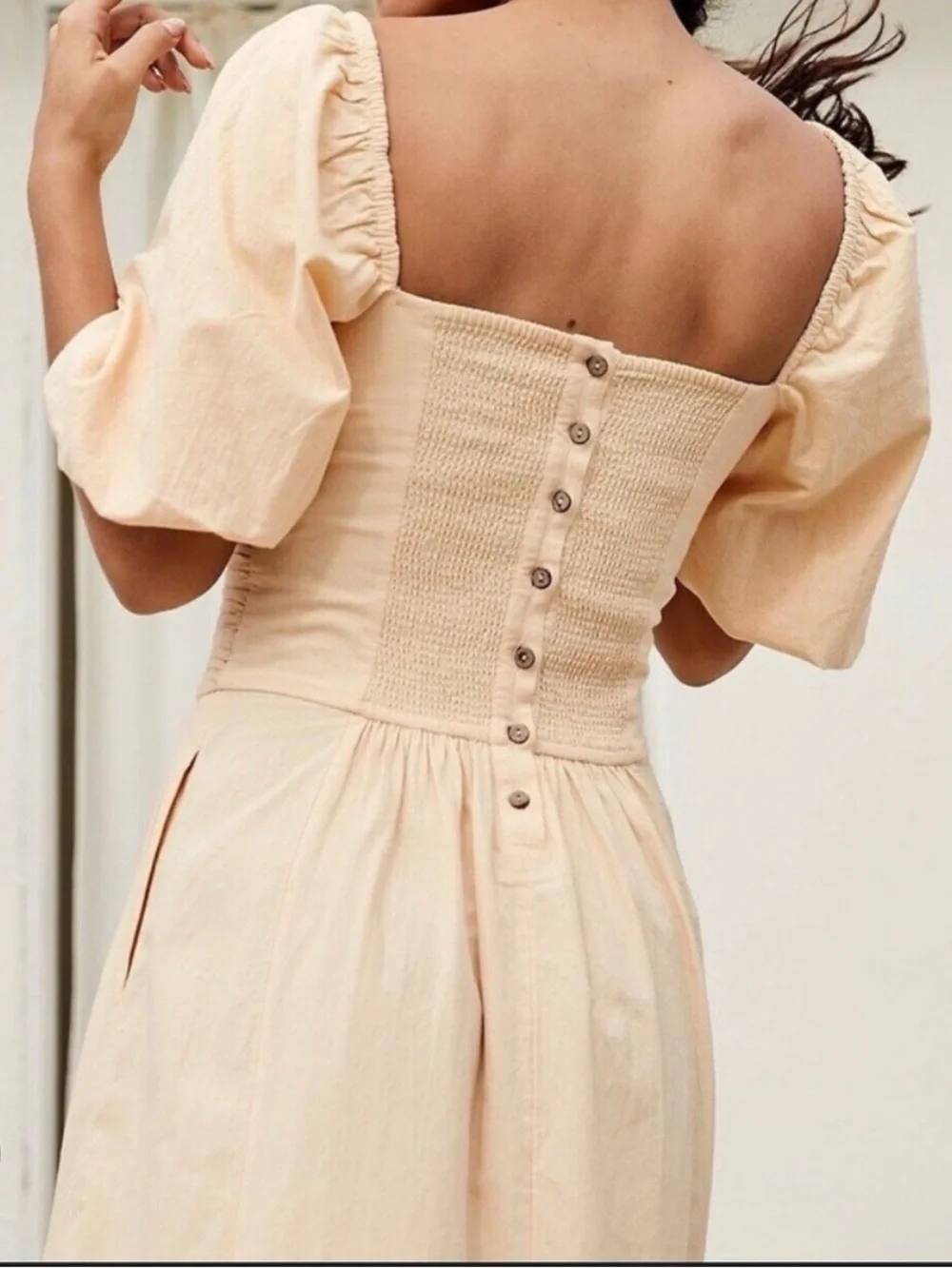 Free People Ain’t She a Beaut Dress in peach